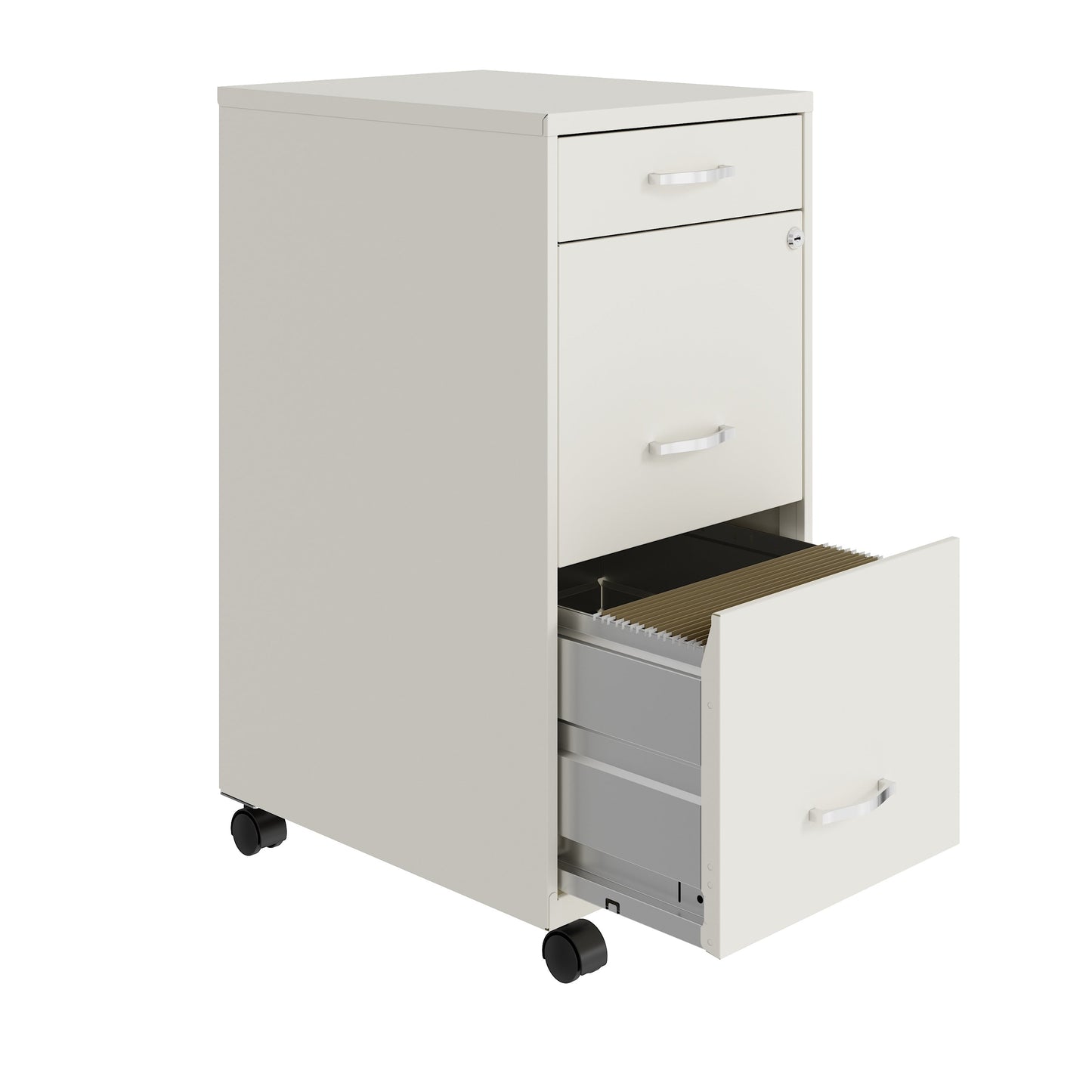 Armoire à dossiers métallique à 3 tiroirs, profondeur de 18 pouces, de Space Solutions
