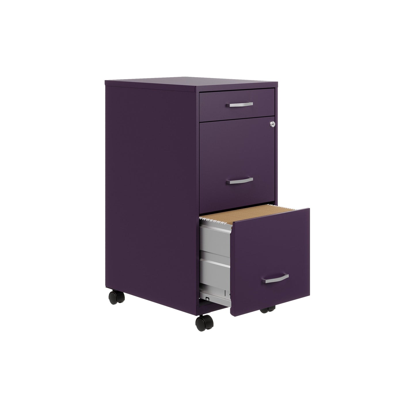 Armoire à dossiers métallique à 3 tiroirs, profondeur de 18 pouces, de Space Solutions