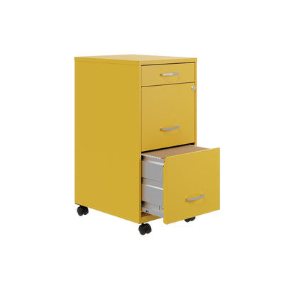 Armoire à dossiers métallique à 3 tiroirs, profondeur de 18 pouces, de Space Solutions