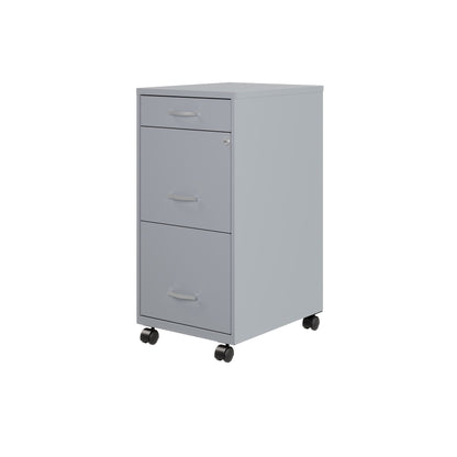 Armoire à dossiers métallique à 3 tiroirs, profondeur de 18 pouces, de Space Solutions