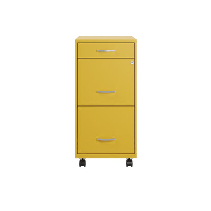 Armoire à dossiers métallique à 3 tiroirs, profondeur de 18 pouces, de Space Solutions