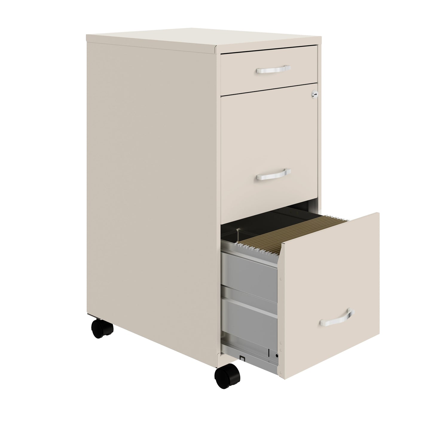Armoire à dossiers métallique à 3 tiroirs, profondeur de 18 pouces, de Space Solutions