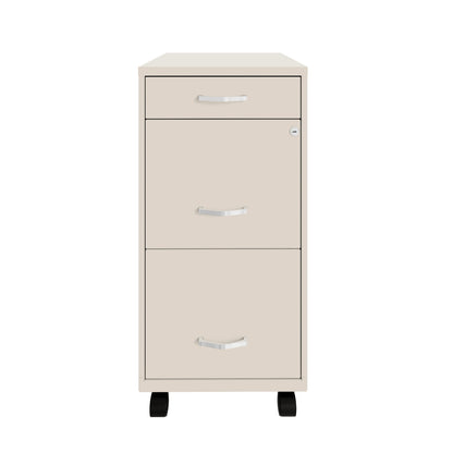 Armoire à dossiers métallique à 3 tiroirs, profondeur de 18 pouces, de Space Solutions