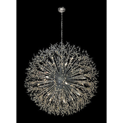 Luminaire suspendu en cristal à motif d'étoile, 47 pouces de large