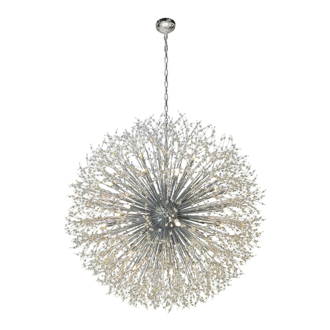 Luminaire suspendu en cristal à motif d'étoile, 47 pouces de large