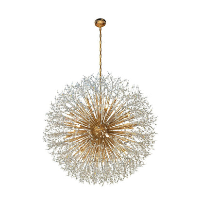 Luminaire suspendu en cristal à motif d'étoile, 47 pouces de large