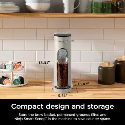 Machine à café individuelle Stone, compatible K-Cup, réservoir de 56 oz, préparation de café moulu, café glacé