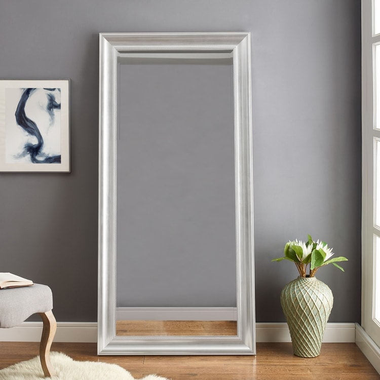 Grand miroir à perles pleine longueur - Miroir pleine taille surdimensionné, à poser ou à accrocher au mur