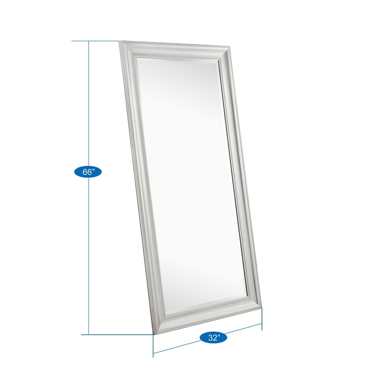 Grand miroir à perles pleine longueur - Miroir pleine taille surdimensionné, à poser ou à accrocher au mur