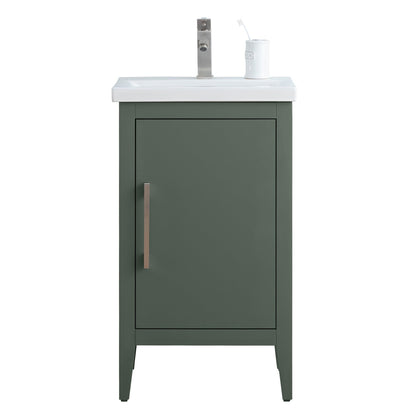 Meuble-lavabo de salle de bain Vanity Art avec lavabo simple, plateau en céramique, disponible en 20, 24 ou 30 pouces.
