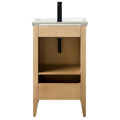 Meuble-lavabo de salle de bain Vanity Art avec lavabo simple, plateau en céramique, disponible en 20, 24 ou 30 pouces.