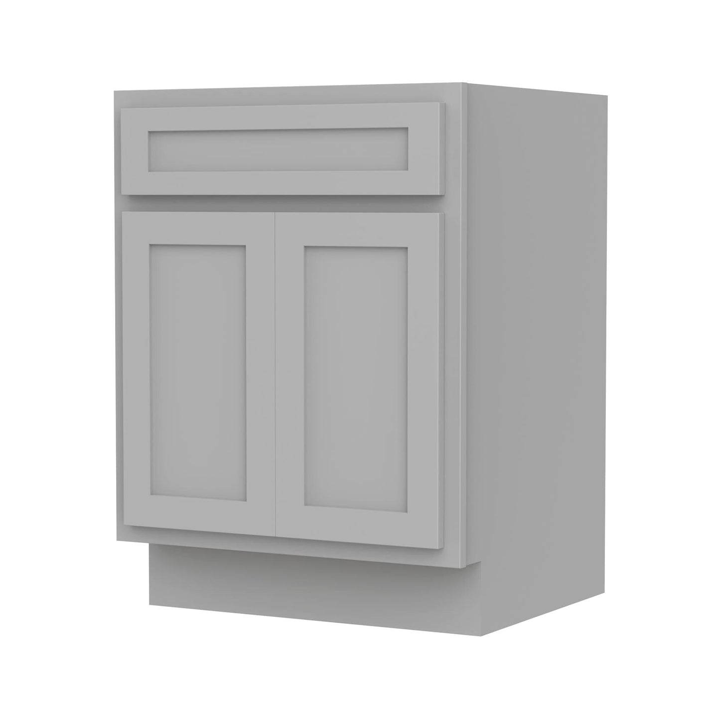 Meuble-lavabo de salle de bain Vanity Art en bois massif de 60 cm (24 pouces) avec lavabo simple.