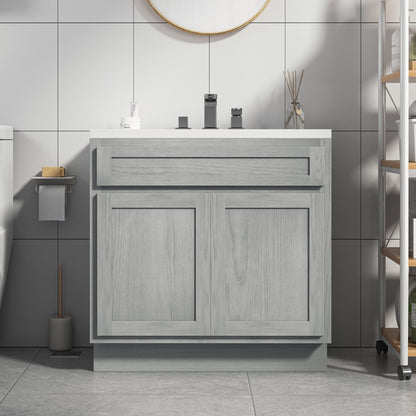 Meuble-lavabo de salle de bain Art Vanity à 36 pouces avec lavabo simple.