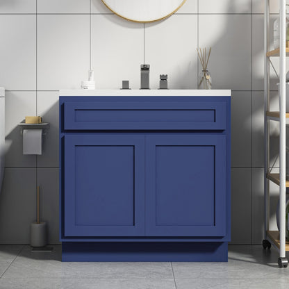Meuble-lavabo de salle de bain Art Vanity à 36 pouces avec lavabo simple.