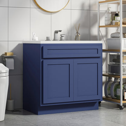 Meuble-lavabo de salle de bain Art Vanity à 36 pouces avec lavabo simple.