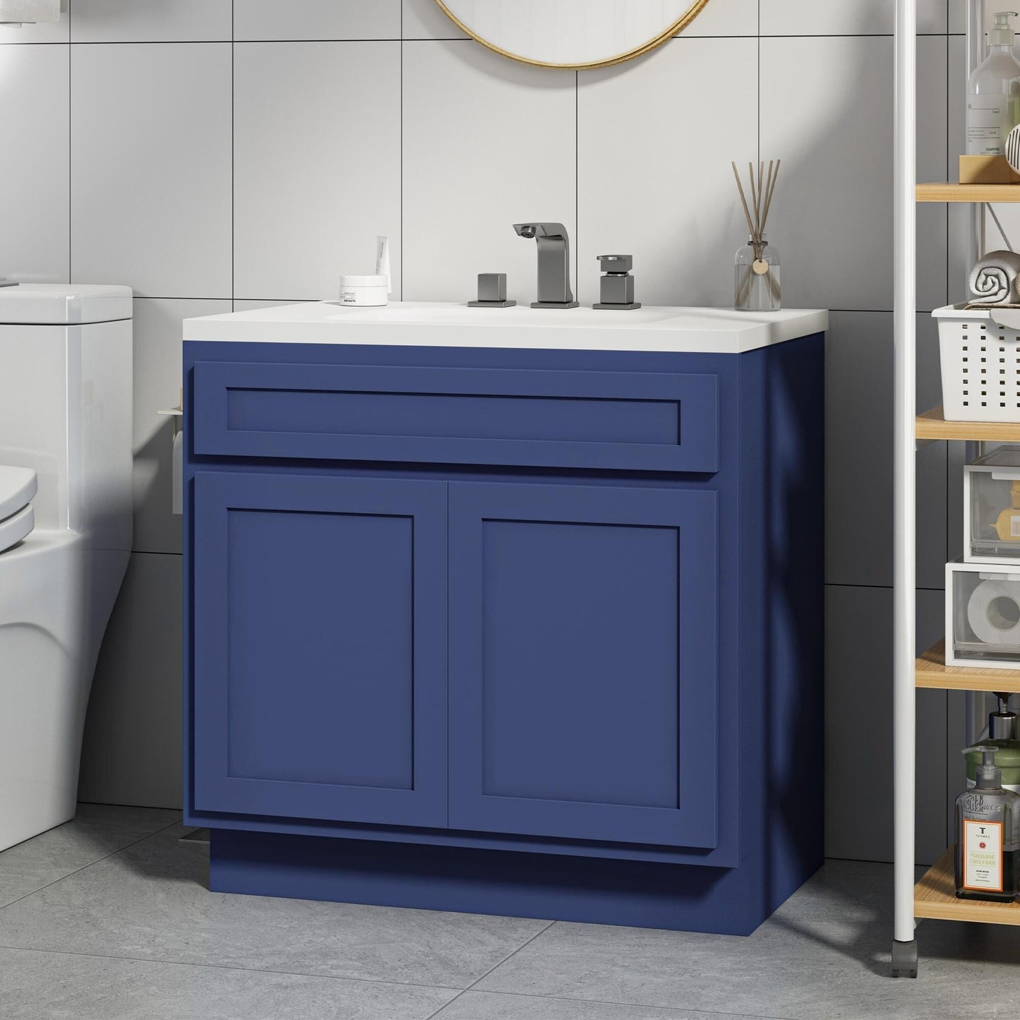 Meuble-lavabo de salle de bain Art Vanity à 36 pouces avec lavabo simple.
