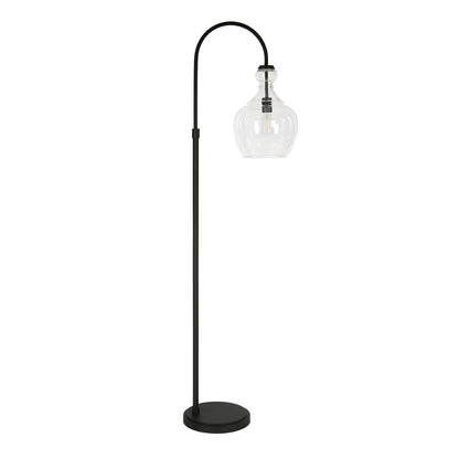 Lampe de sol à arc Verona avec abat-jour en verre