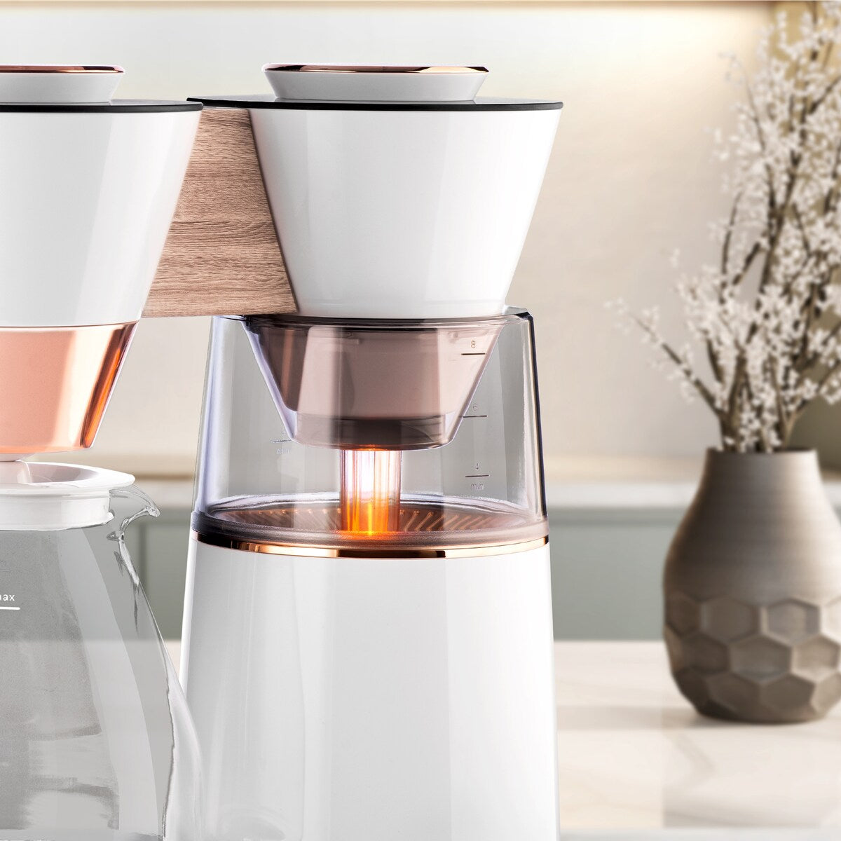 Vision Machine à café goutte-à-goutte Luxe 12 tasses avec tableau de bord rotatif