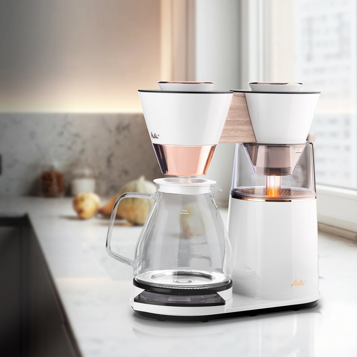 Vision Machine à café goutte-à-goutte Luxe 12 tasses avec tableau de bord rotatif