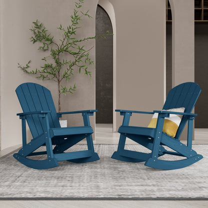 WINSOON Chaise à bascule d'extérieur résistante aux intempéries, lot de 2