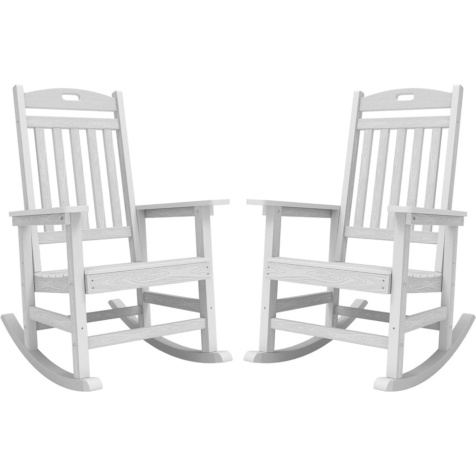 WINSOON Chaise à bascule d'extérieur résistante aux intempéries, lot de 2