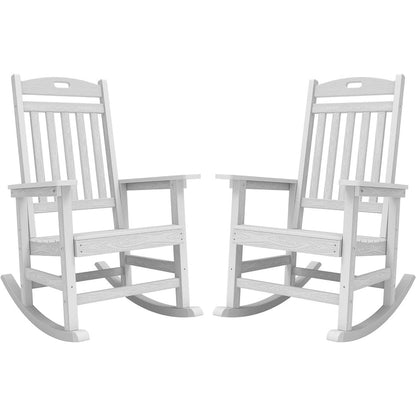 WINSOON Chaise à bascule d'extérieur résistante aux intempéries, lot de 2