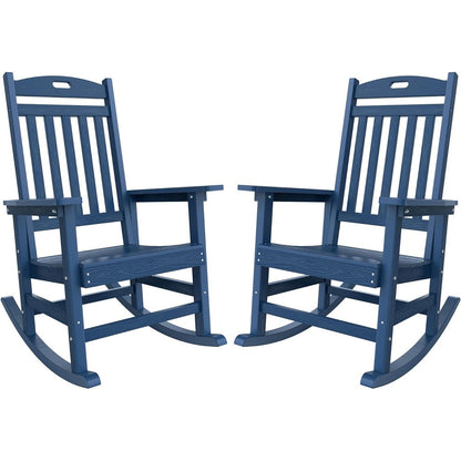 WINSOON Chaise à bascule d'extérieur résistante aux intempéries, lot de 2