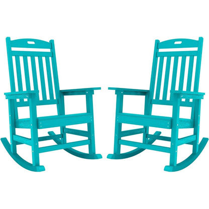 WINSOON Chaise à bascule d'extérieur résistante aux intempéries, lot de 2