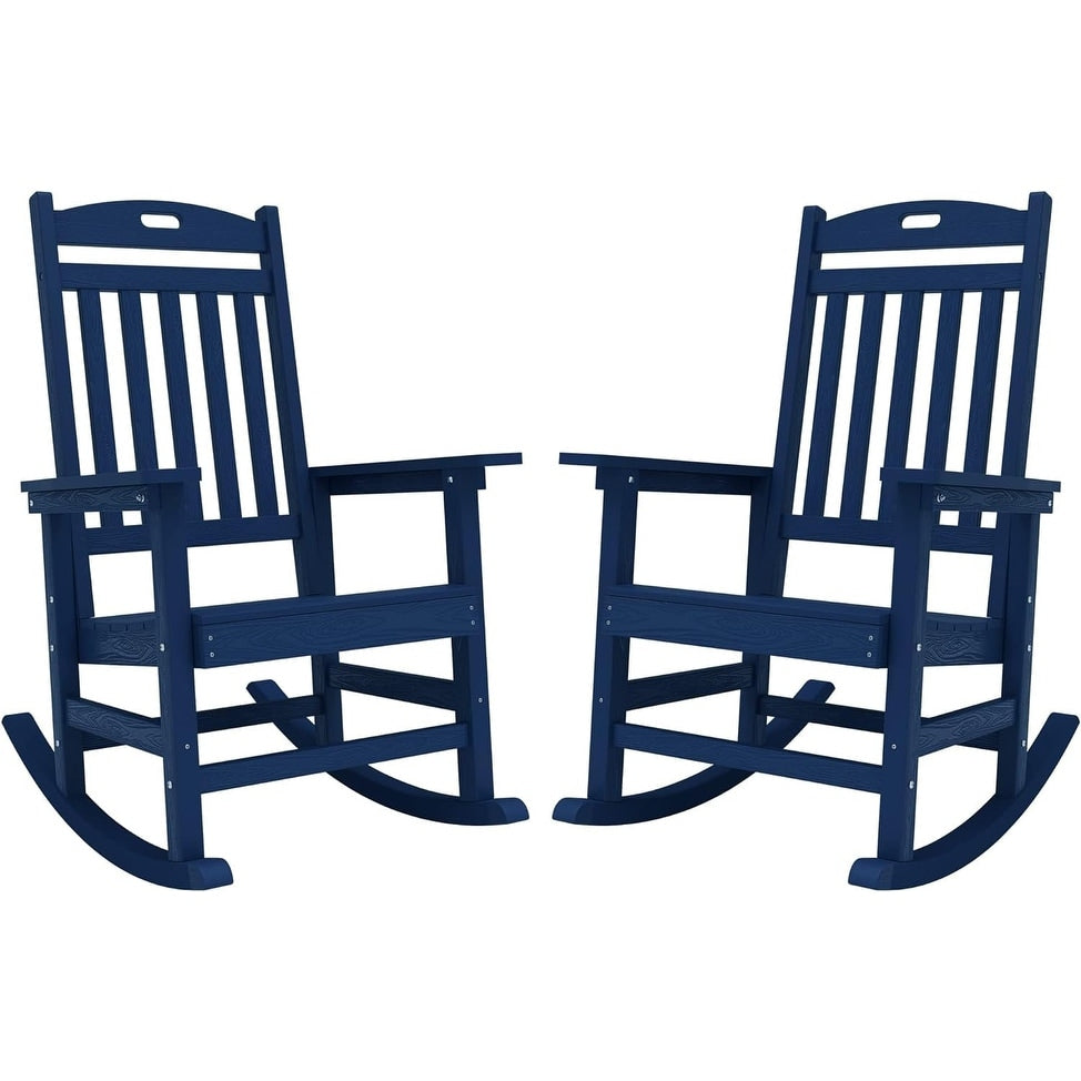 WINSOON Chaise à bascule d'extérieur résistante aux intempéries, lot de 2