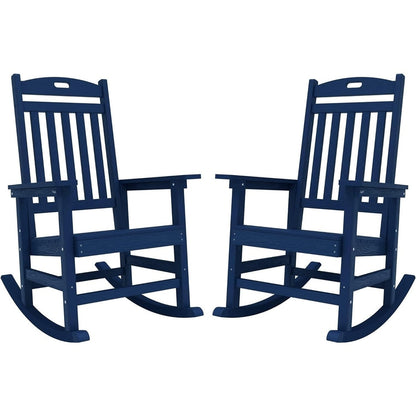 WINSOON Chaise à bascule d'extérieur résistante aux intempéries, lot de 2