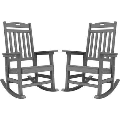 WINSOON Chaise à bascule d'extérieur résistante aux intempéries, lot de 2
