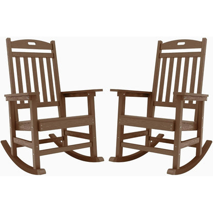WINSOON Chaise à bascule d'extérieur résistante aux intempéries, lot de 2