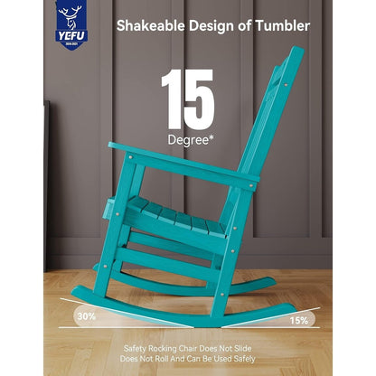 WINSOON Chaise à bascule d'extérieur résistante aux intempéries, lot de 2