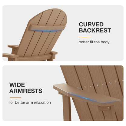 WINSOON Chaise à bascule d'extérieur résistante aux intempéries, lot de 2