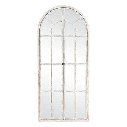 Miroir à fenêtre, miroir en bois incurvé, 180 cm (L) x 79 cm (l)