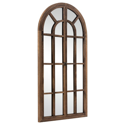 Miroir à fenêtre, miroir en bois incurvé, 180 cm (L) x 79 cm (l)