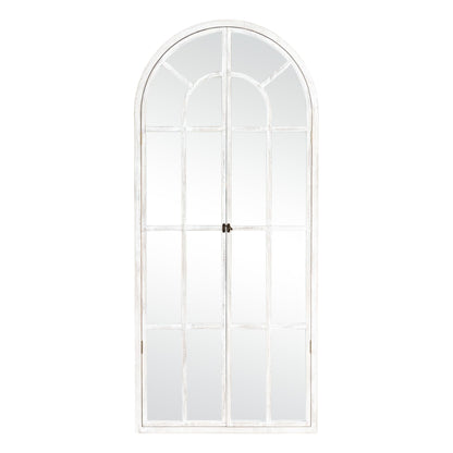 Miroir à fenêtre, miroir en bois incurvé, 180 cm (L) x 79 cm (l)