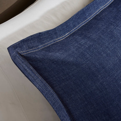 Ensemble de couette en jean Perry Blue de Woolrich, surdimensionné et surrempli