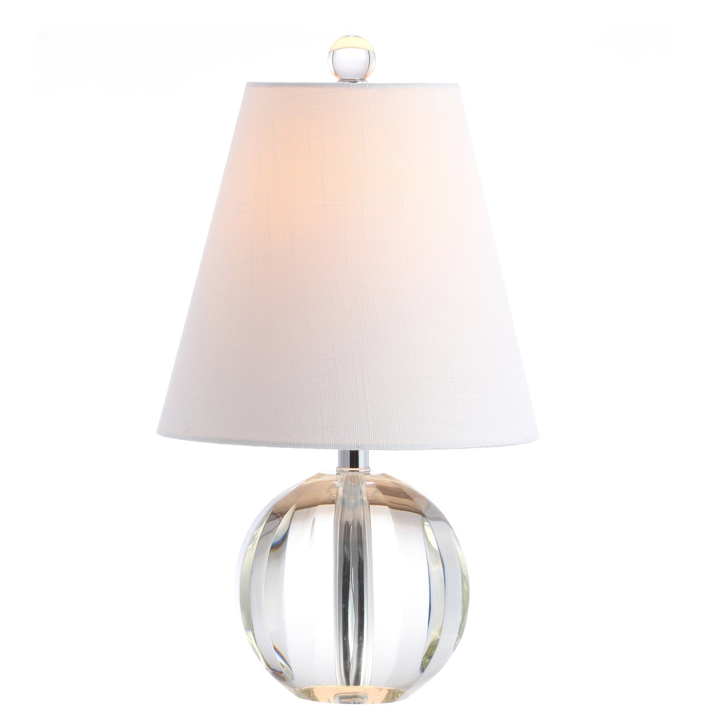 Lampe de table LED Goddard 16 à boule de cristal/métal, par JONATHAN Y