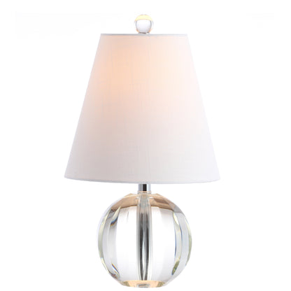Lampe de table LED Goddard 16 à boule de cristal/métal, par JONATHAN Y