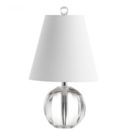 Lampe de table LED Goddard 16 à boule de cristal/métal, par JONATHAN Y