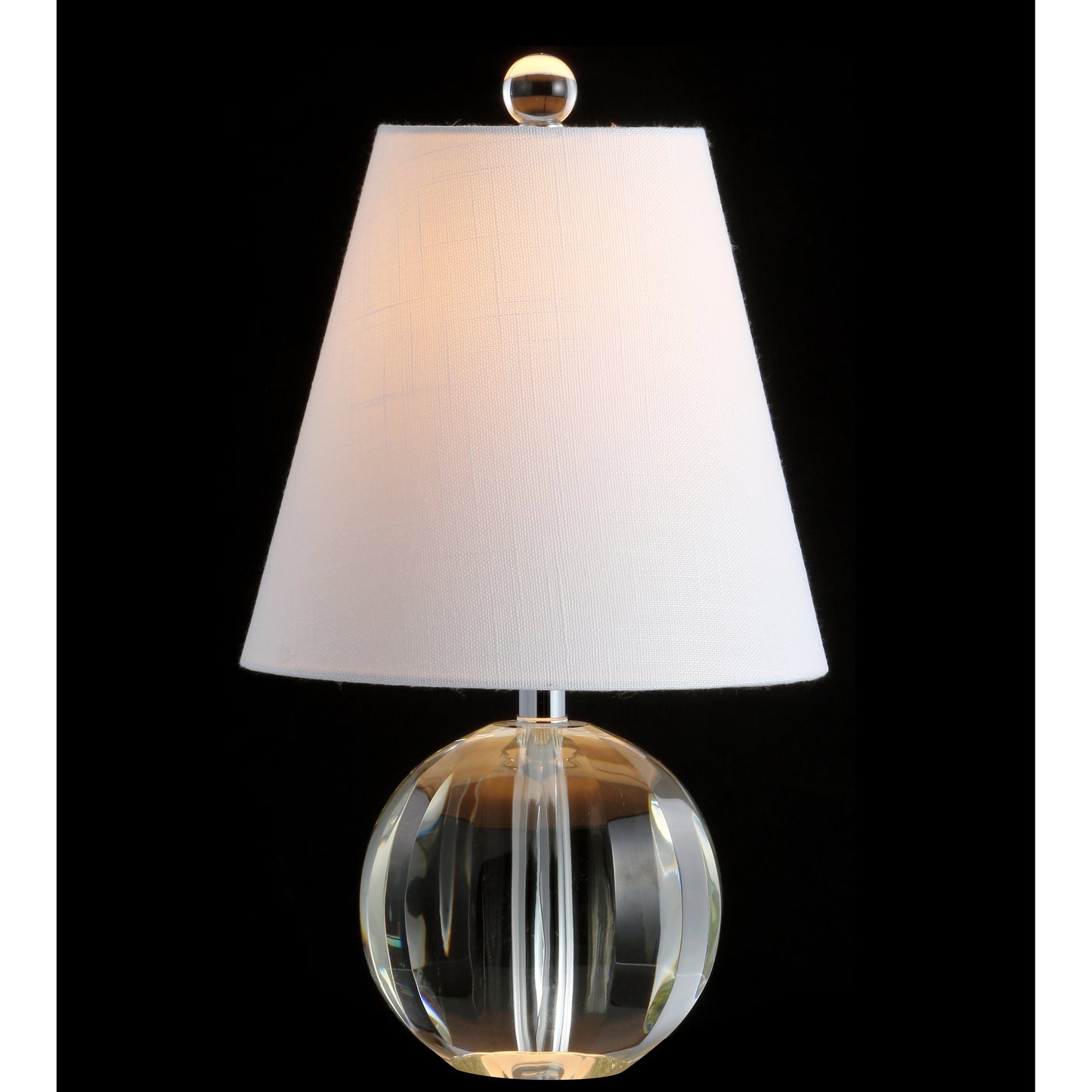 Lampe de table LED Goddard 16 à boule de cristal/métal, par JONATHAN Y