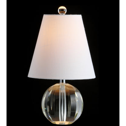 Lampe de table LED Goddard 16 à boule de cristal/métal, par JONATHAN Y