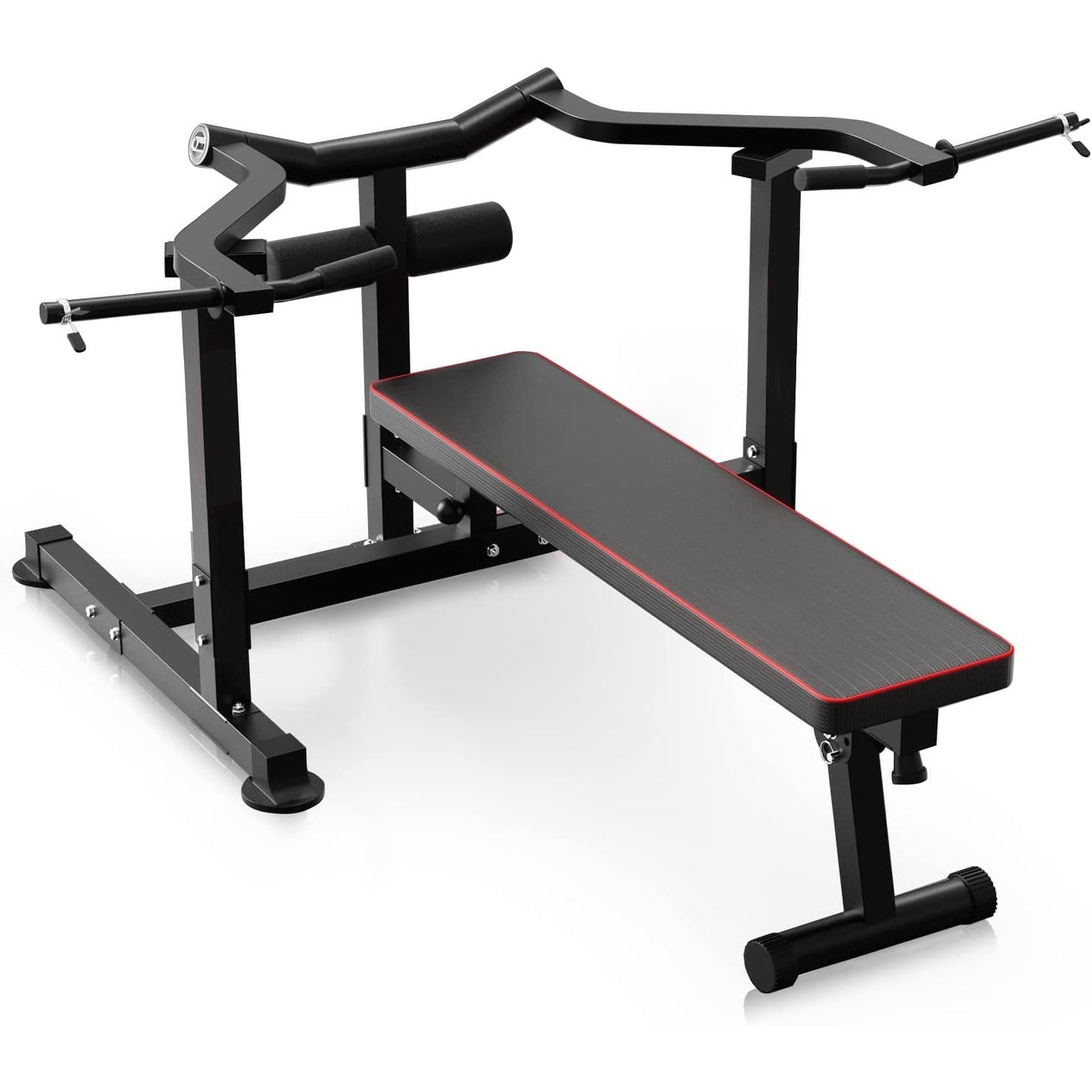 Ensemble de banc de musculation et de presse pectorale Zenova avec bras indépendants convergents et support pour haltères