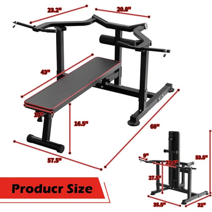 Ensemble de banc de musculation et de presse pectorale Zenova avec bras indépendants convergents et support pour haltères